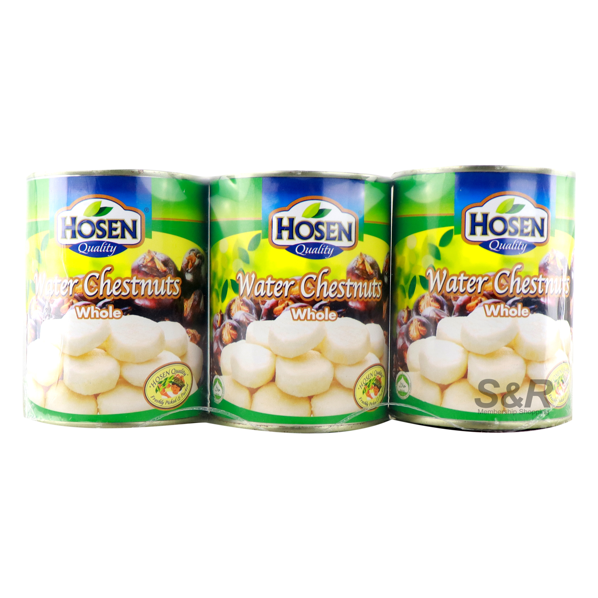 Hosen Quality Water Chestnuts Whole 3 cans Hosen Quality Water Chestnuts Whole 3 cans